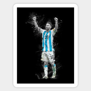 Leo Messi abstract art Magnet